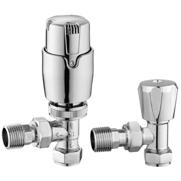 Thermostatic Radiator Valves (pair) - Chrome